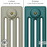CI-RC-GREEN-012 - Richmond Green 4 Column Victorian Cast Iron Radiator H760mm x W278mm CI-RC-GREEN-012 - Richmond Green 4 Column Victorian Cast Iron Radiator H760mm x W278mm